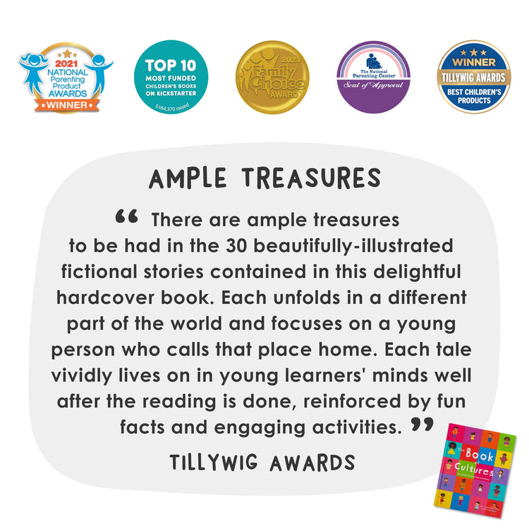 The Book of Cultures with Stickers & a Map