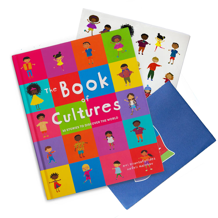 The Book of Cultures with Stickers & a Map
