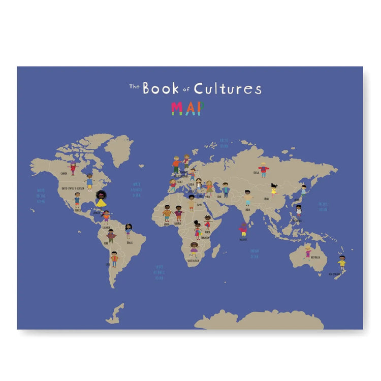 The Book of Cultures with Stickers & a Map
