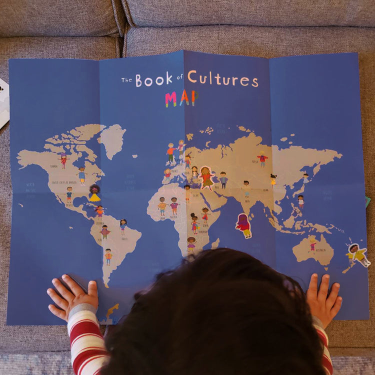 The Book of Cultures with Stickers & a Map